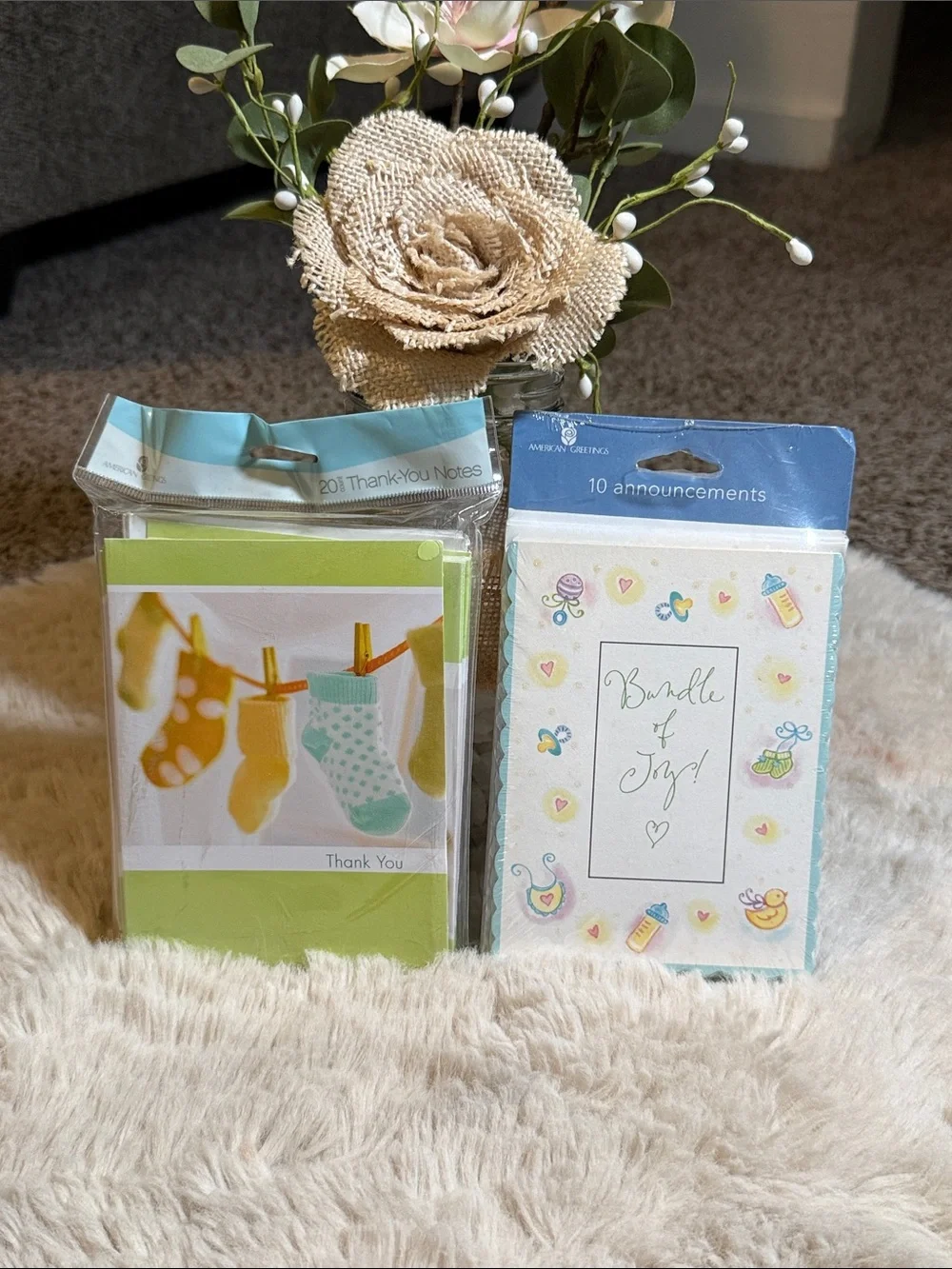 ✨American Greetings Bundle Of JoY Baby Announcement and Thank-You Card Packs✨